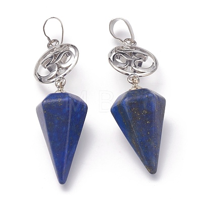 Natural Lapis Lazuli Pendants G-O194-03-1