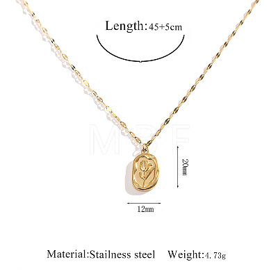 304 Stainless Steel Pendant Necklaces WGFEF8E-04-1
