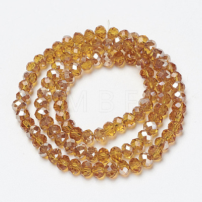 Electroplate Glass Beads Strands EGLA-A034-T2mm-K08-1