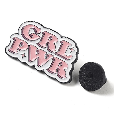 Word GRL PWR Enamel Pins JEWB-Q034-01D-1