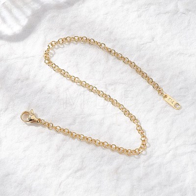 Soldered Brass Rolo Chain Bracelets BJEW-JB12723-1