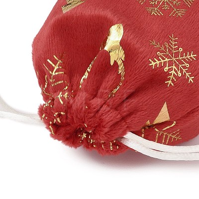 Gold Stamping Christmas Velvet Storage Bags ABAG-Q053-01A-01B-1