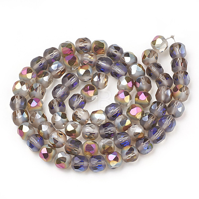 Electroplate Glass Beads Strands EGLA-T008-01B-1