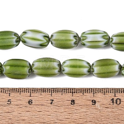 Handmade Millefiori Glass Barrel Beads LA-N002-07B-1