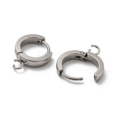 201 Stainless Steel Huggie Hoop Earrings Findings STAS-A167-01M-P-1