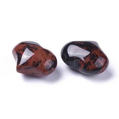 Natural Mahogany Obsidian Heart Love Stone G-F659-A30-1