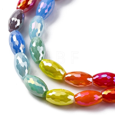 Electroplate & Gradient Color Glass Beads Strands LAMP-M023-04B-1