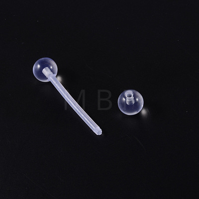 Acrylic Straight Barbell Piercing Tongue Rings for Women Men WG2E38E-01-1