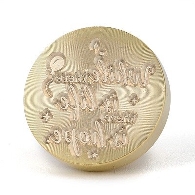 Brass Retro Wax Sealing Stamp AJEW-F045-C11-1