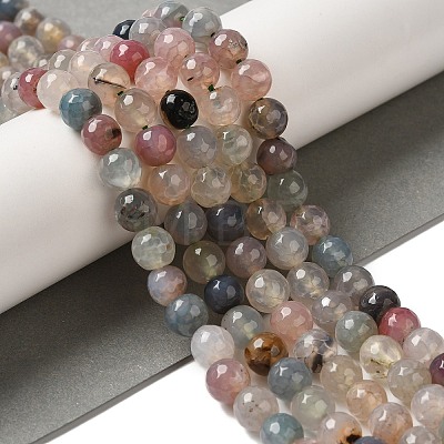 Dyed & Heated Natural Dragon Veins Agate Beads Strands G-P539-A01-12-1