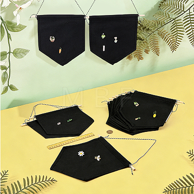 Polycotton Wall Hanging Brooch Jewelry Banner Holder AJEW-WH0596-833A-1