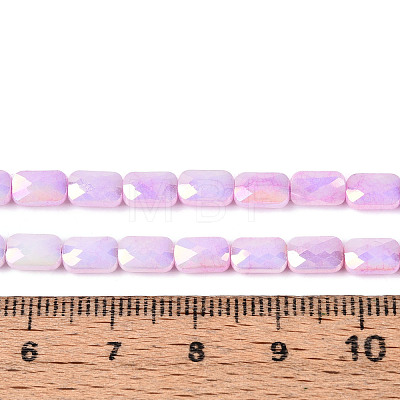 Anti-Tarnish Electroplate Glass Beads Strands GLAA-T025-29C-1