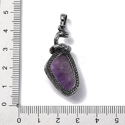 Natural Amethyst Pendants G-K338-42AS-08-1