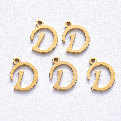 PVD Vacuum Plating 201 Stainless Steel Charms STAS-R105-D-G-1