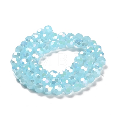 Imitation Jade Glass Beads Stands EGLA-A035-J8mm-B09-1