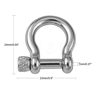 304 Stainless Steel D-Ring Anchor Shackle Clasps STAS-M267-01-1