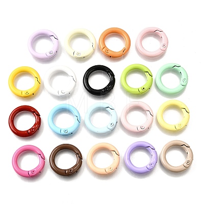 Spray Painted Alloy Spring Gate Rings PALLOY-A022-01A-1
