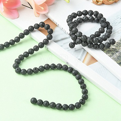 Natural Lava Rock Beads Strands G-YW0002-07-1