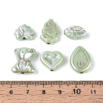 Pearlized Opaque Acrylic Beads OACR-T029-04E-1
