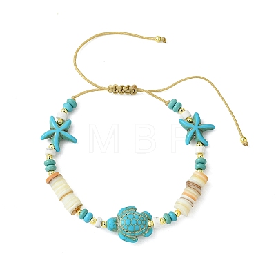 Adjustable Mixed Gemstone Beaded Braided Nylon Thread Anklets for Women Men AJEW-AN00844-1