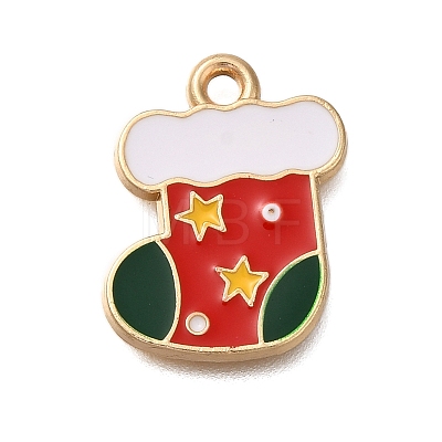 Christmas Theme Alloy Enamel Pendants FIND-M039-02D-1