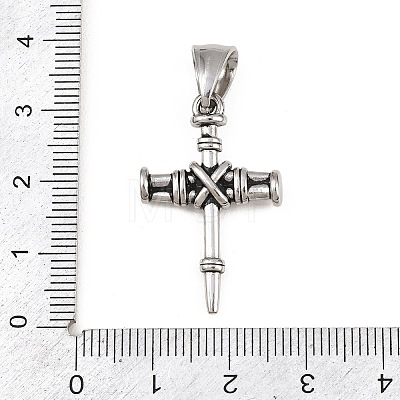 304 Stainless Steel Pendants STAS-C164-01A-AS-1