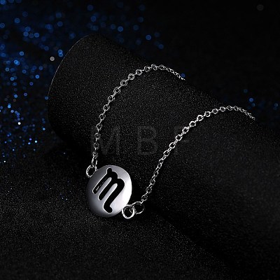 Fashion Brass Constellation/Zodiac Sign Pendant Necklaces NJEW-BB20152-1