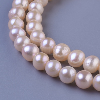 Natural Cultured Freshwater Pearl Beads Strands PEAR-N013-07F-1