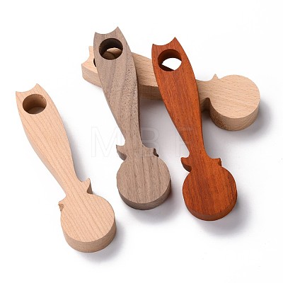 4 Colors Unfinished Wood Blank Spoon DIY-E026-03-1