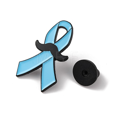 Prostate Cancer Awareness Ribbon Alloy Enamel Pins for Men JEWB-A024-15-1