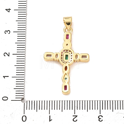 Brass Micro Pave Cubic Zirconia Pendants KK-P352-03B-G-1
