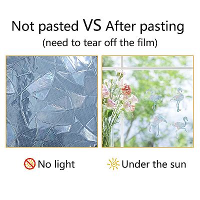 Gorgecraft Waterproof PVC Colored Laser Stained Window Film Adhesive Stickers DIY-WH0256-050-1