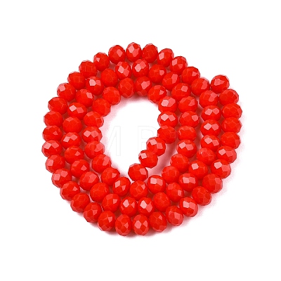 Opaque Solid Color Imitation Jade Glass Beads Strands EGLA-A044-P6mm-D22-1