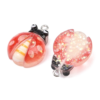 Transparent & Opaque Resin Pendants RESI-P048-02C-P-1