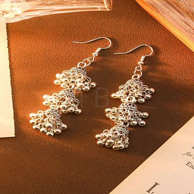 Bohemian Alloy & Iron Tassel Dangle Earrings WG25E48-01-1