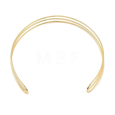 Rack Plating Brass Cuff Collar BJEW-Q350-02G-1