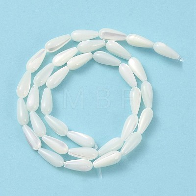 Natural White Shell Beads PEAR-B002-01A-A-1