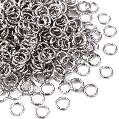 304 Stainless Steel Open Jump Rings X-STAS-Q186-02-4x0.6mm-1