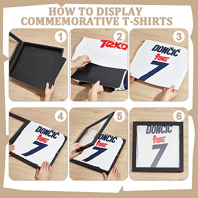 Wooden T-shirt Magnetic Presentation Boxes ODIS-WH0086-209-1
