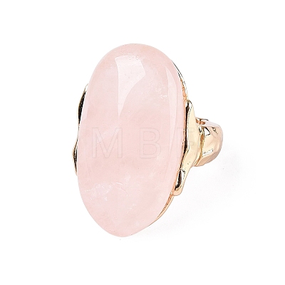 Natural Rose Quartz Stretch Finger Rings RJEW-N055-01E-1