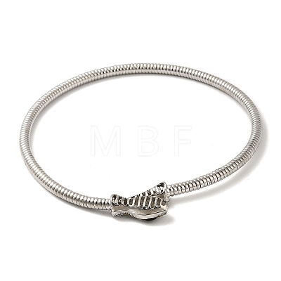 Alloy Round Snake Chain Necklaces NJEW-Z020-02P-1