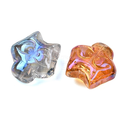 Electroplate Glass Beads GL-CBA1F09-01-1