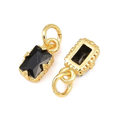 Brass Pave Cubic Zirconia Charms KK-K340-50G-08-1