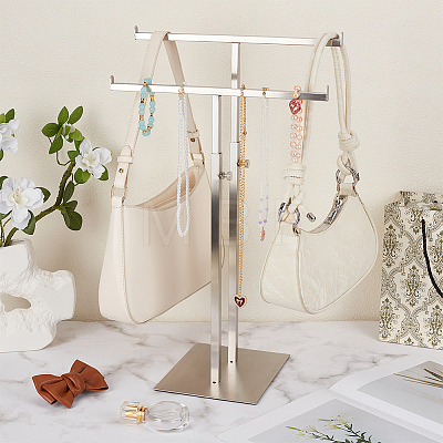 Stainless Steel Double T Bar Jewelry Display Towers ODIS-WH0108-065-1