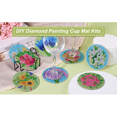DIY Diamond Painting Cup Mat Kits DIY-TAC0021-16-1