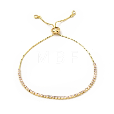 Adjustable Brass Micro Pave Cubic Zirconia Bracelets BJEW-A132-18G-1