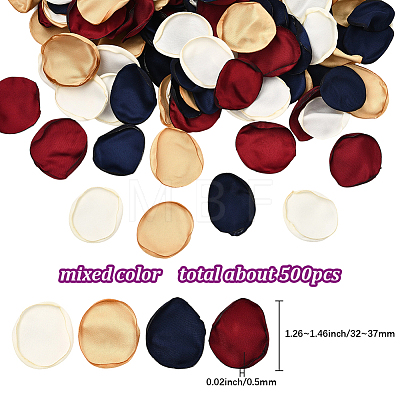 Polyester Artificial Rose Flower Petals AJEW-WH20067-107C-1