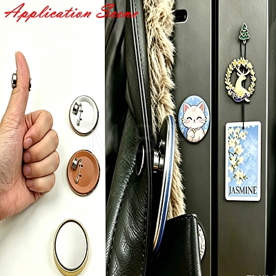 Magnetic Brass Secure Locking Pin Backs KK-CBA408C-01G-1