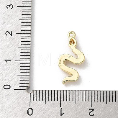 Brass Micro Pave Clear Cubic Zirconia Pendants KK-S505-01G-1