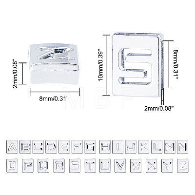 Zinc Alloy Slide Charms PALLOY-NB0001-99-RS-1